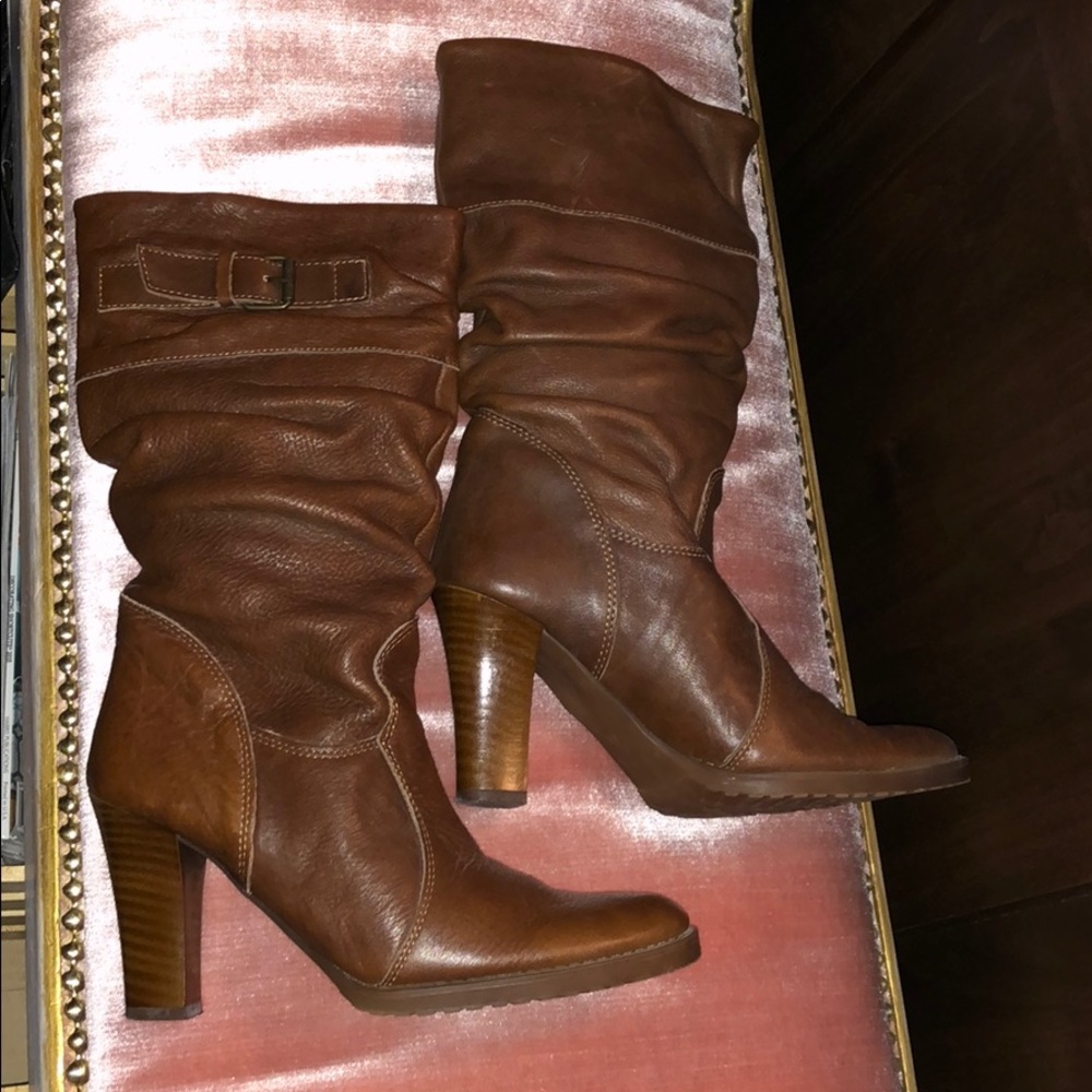 Aldo Brown Leather Boots Size 37.